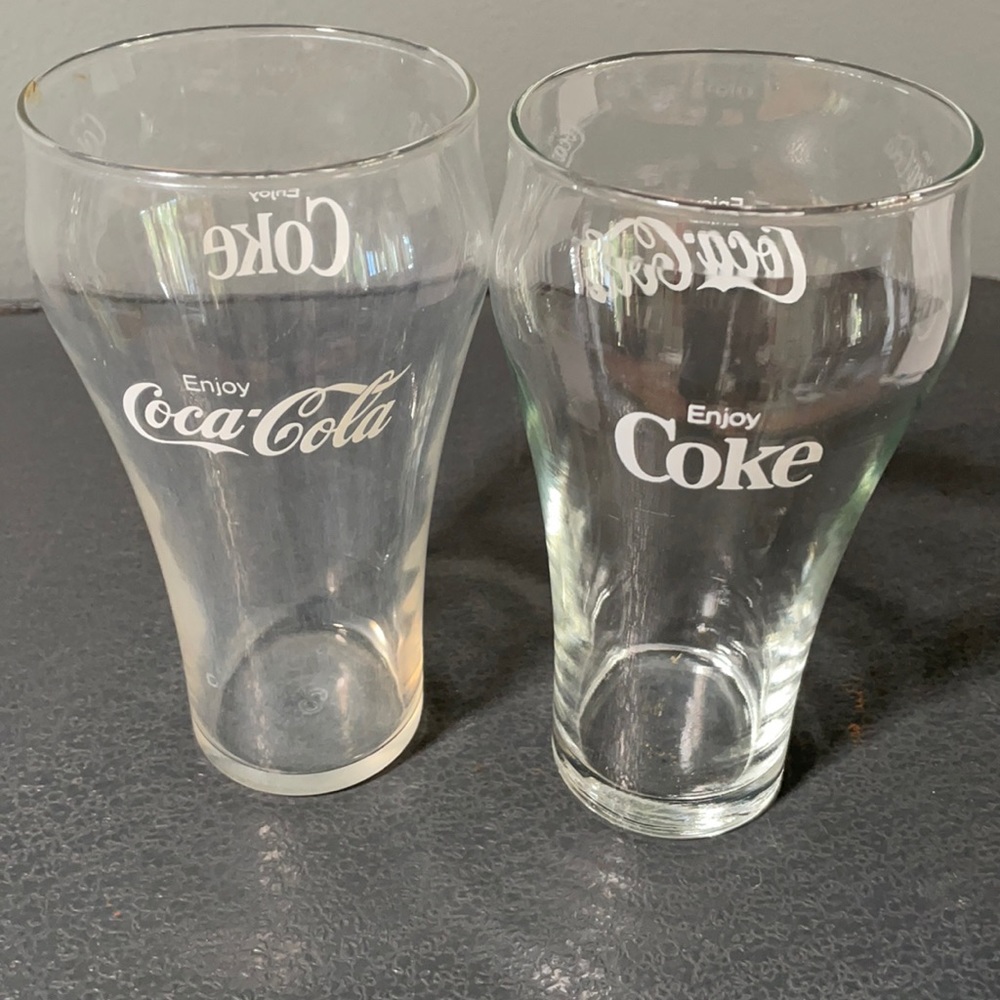 2 Coca Cola collectible glasses